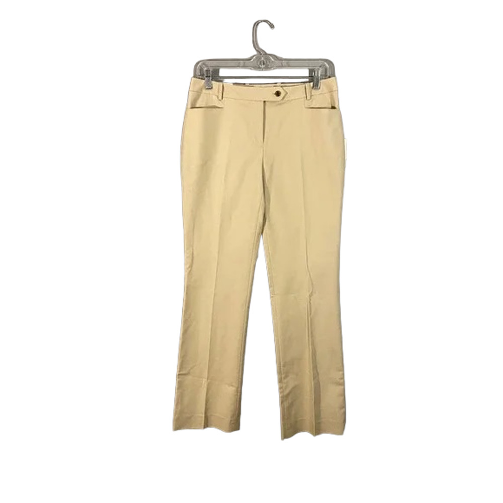 Calvin Klein Beige Khaki Modern Fit Dress Trousers Classic Pants Women Sz 4
